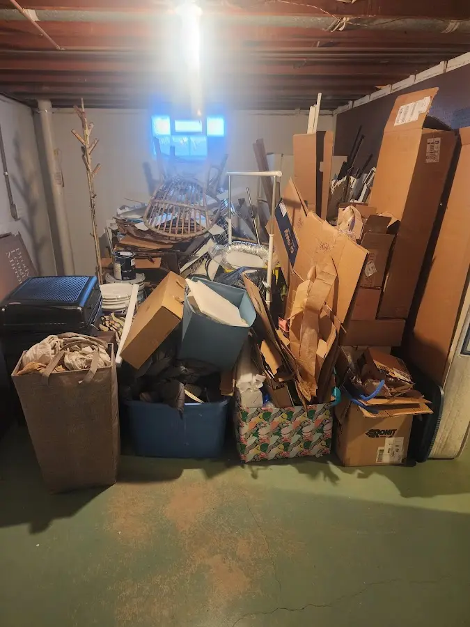 Roll-off dumpster container at job site for 2 Yard Dumpster Rental in Sherwood